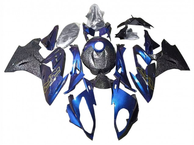 Comprare Carena Moto BMW S1000RR 2015-2016 - Pendenza Viola Blu Forgiato Fibra di Carbonio