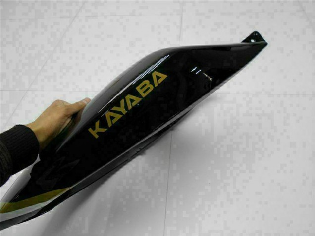 Comprare Carena Moto Kawasaki ZX6R 2005-2006 - Nero Lucido Bianco Oro Lucky Strike