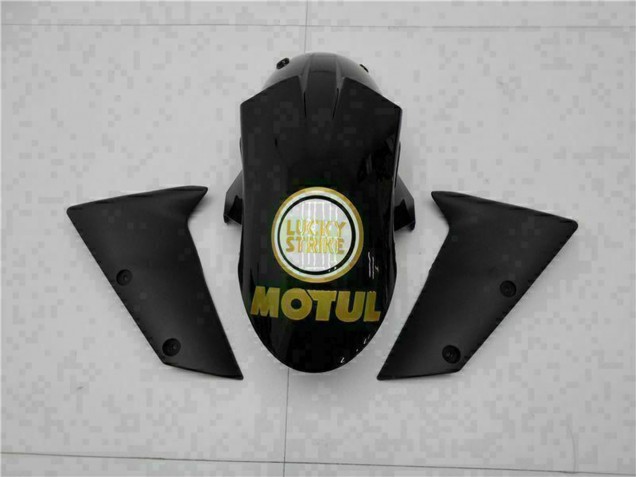 Comprare Carena Moto Kawasaki ZX6R 2005-2006 - Nero Lucido Bianco Oro Lucky Strike