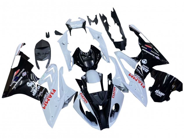 Comprare Carena Moto BMW S1000RR 2015-2016 - Bianco Nero Lucido Fiamm