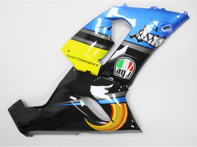 Comprare Carena Moto Kawasaki ZX6R 2005-2006 - Blu Giallo Nero Squalo