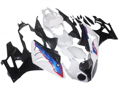 Comprare Carena Moto BMW S1000RR 2009-2014 - Bianco Rosso Blu Nero Lucido HP Becker Carbon