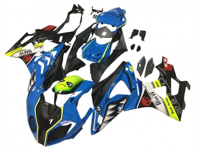 Comprare Carena Moto BMW S1000RR 2009-2014 - Blu Giallo Rosso Nero Squalo VR 46