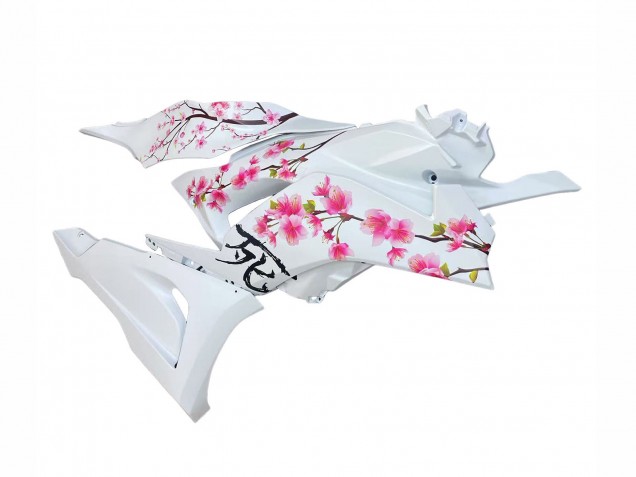 Comprare Carena Moto Kawasaki ZX6R 2023-2025 - Nero Bianco Fiore