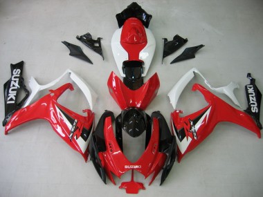Comprare Carena Moto Suzuki GSXR 600 / GSXR 750 2006-2007 - Bianco Rosso Nero Lucido