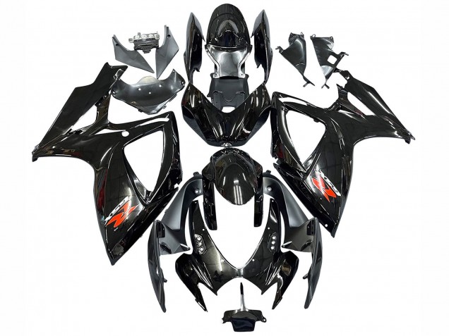 Comprare Carena Moto Suzuki GSXR 600 / GSXR 750 2006-2007 - Nero Lucido Argento Rosso