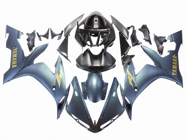 Comprare Carena Moto Yamaha YZF 1000 R1 2004-2006 - Blu Scuro Oro Decals