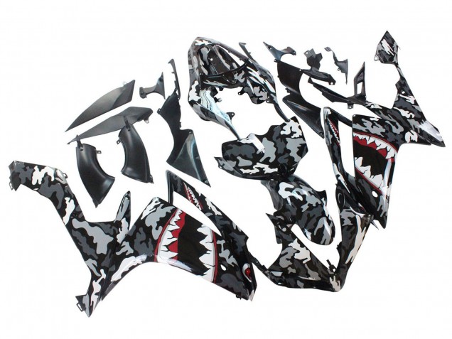Comprare Carena Moto Yamaha YZF 1000 R1 2007-2008 - Grigio Bianco Camouflage Squalo
