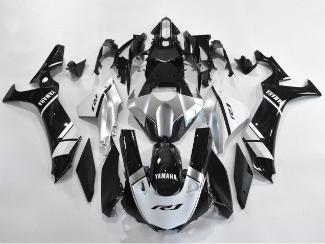 Comprare Carena Moto Yamaha YZF 1000 R1 2020-2025 - Argento Bianco Nero Lucido