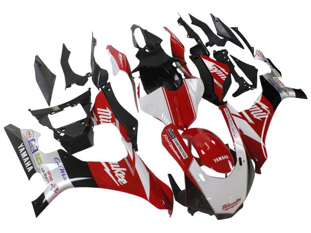 Comprare Carena Moto Yamaha YZF 1000 R1 2020-2025 - Bianco Rosso Nero Milwaukee