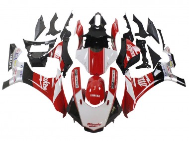 Comprare Carena Moto Yamaha YZF 1000 R1 2020-2025 - Bianco Rosso Nero Milwaukee