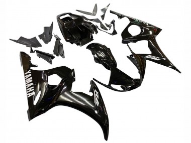 Comprare Carena Moto Yamaha YZF R6 2003-2004 - Nero Lucido Bianco Decals