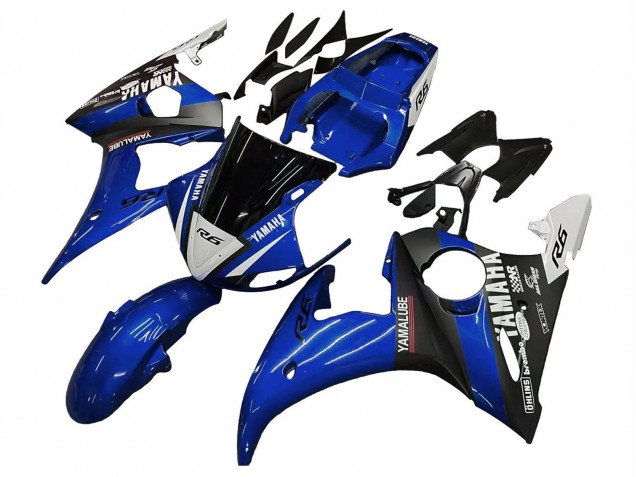 Comprare Carena Moto Yamaha YZF R6S 2006-2009 - Blu Bianco Nero Lucido Yamalube