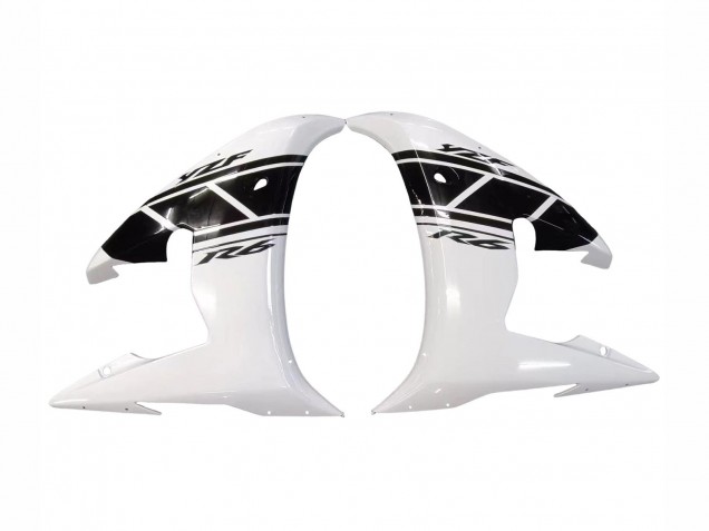 Comprare Carena Moto Yamaha YZF R6S 2006-2009 - Bianco Nero Lucido