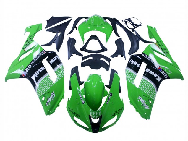 Comprare Carena Moto Kawasaki ZX6R 2007-2008 - Verde Nero Ninja