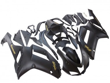 Comprare Carena Moto Kawasaki ZX6R 2007-2008 - Nero Opaco Giallo Logo Ninja