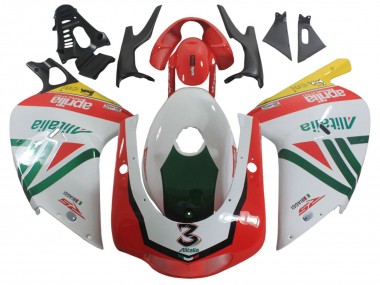 Comprare Carena Moto Aprilia RS125 2000-2005 - Bianco Giallo Verde Nero Alitalia 3