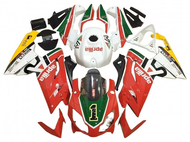Comprare Carena Moto Aprilia RS125 2006-2011 - Bianco Rosso Verde