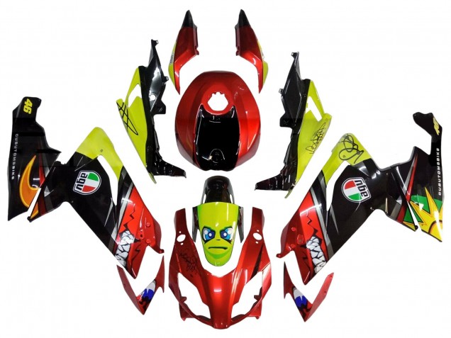 Comprare Carena Moto Aprilia RS4 50 125 2012-2018 - Rosso Giallo Nero Lucido Squalo