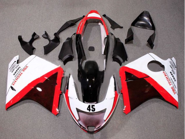 Comprare Carena Moto Honda CBR1100XX Blackbird 1996-2007 - Bianco Rosso Nero Lucido