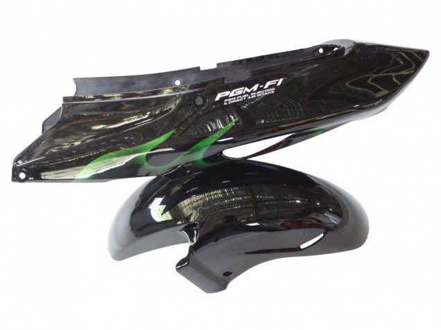 Comprare Carena Moto Honda CBR1100XX Blackbird 1996-2007 - Nero Lucido Verde Fiamma