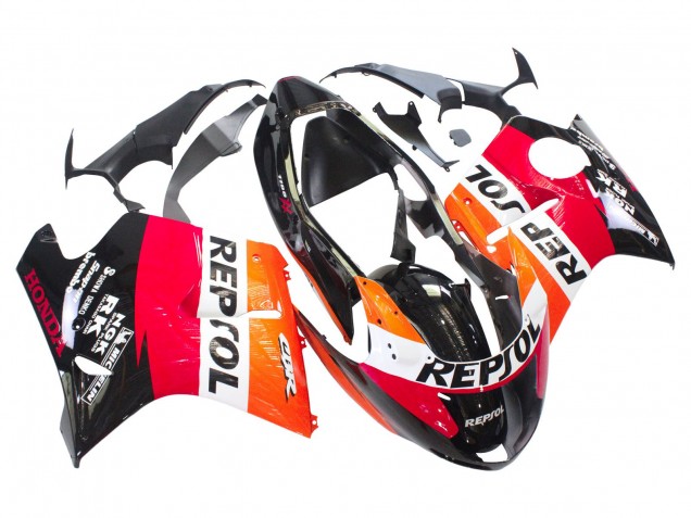 Comprare Carena Moto ABS Honda CBR1100XX Blackbird 1996-2007 - Arancia Bianco Rosso Nero Lucido Repsol