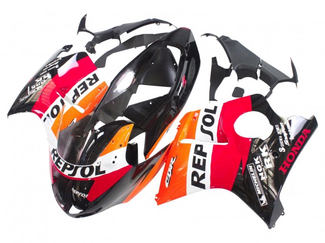 Comprare Carena Moto ABS Honda CBR1100XX Blackbird 1996-2007 - Arancia Bianco Rosso Nero Lucido Repsol