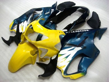 Comprare Carena Moto Honda CBR600 F4 1999-2000 - Giallo Blu Scuro Nero Lucido