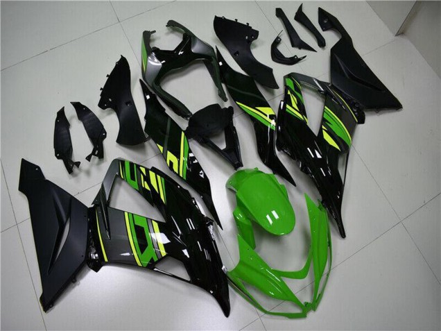 Comprare Carena Moto Kawasaki ZX6R 2013-2018 - Verde Giallo Nero Lucido Nero Opaco