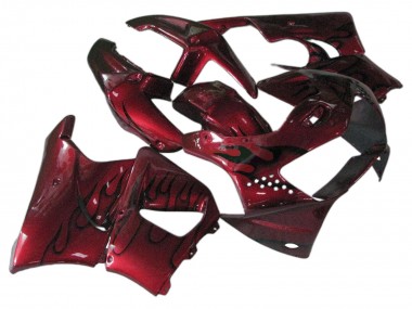 Comprare Carena Moto Honda CBR900RR 919 1998-1999 - Rosso Scuro Nero Fiamma