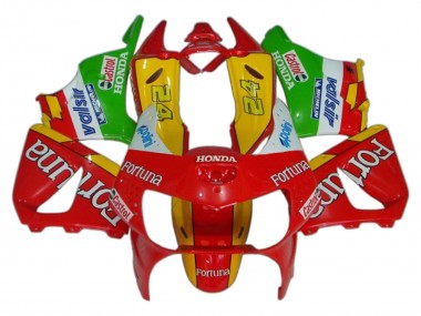 Comprare Carena Moto Honda CBR900RR 919 1998-1999 - Rosso Giallo Verde Bianco Fortuna Castrol