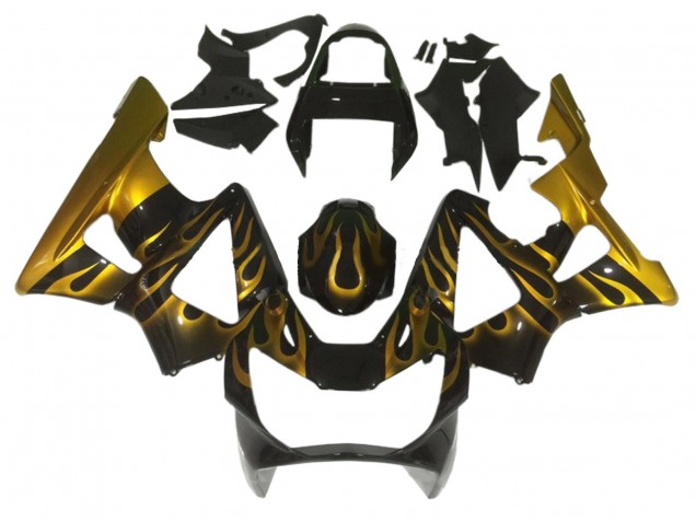 Comprare Carena Moto Honda CBR900RR 929 2000-2001 - Nero Lucido Oro Fiamma