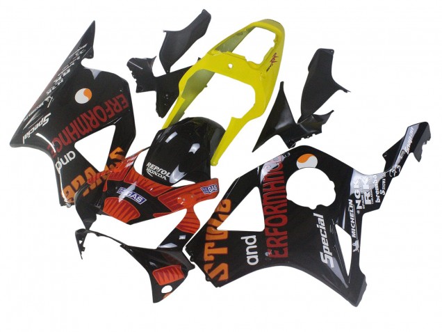 Comprare Carena Moto Honda CBR900RR 954 2002-2003 - Giallo Rosso Nero Lucido Repsol Rossi