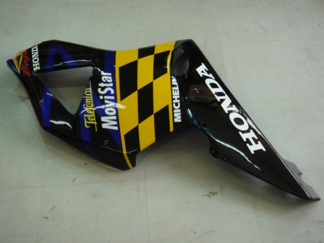 Comprare Carene Moto Honda CBR900RR 954 2002-2003 - Blu Giallo Nero Lucido Telefonica MoviStar Castrol