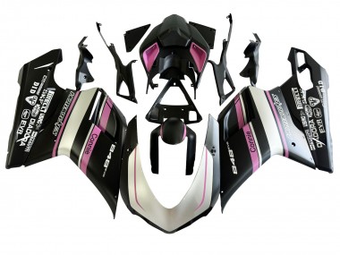 Comprare Carena Moto Ducati 848 2007-2014 - Bianco Rosa Nero Lucido Connie