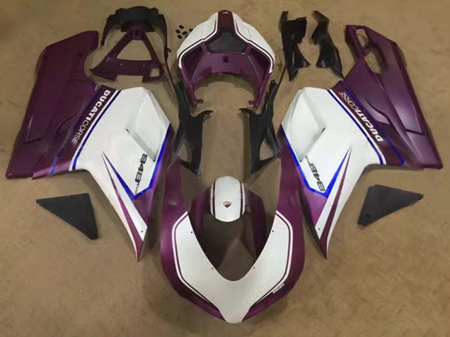 Comprare Carena Moto Ducati 848 2007-2014 - Bianco Blu Viola Corse