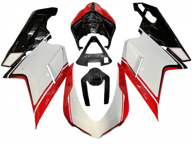 Comprare Carena Moto Ducati 848/1098/1198 2007-2014 - Bianco Rosso Nero Lucido