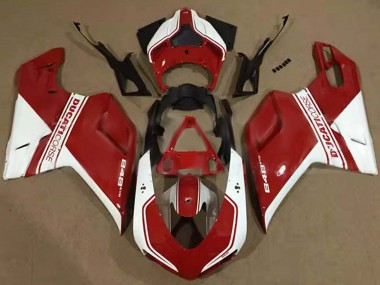 Comprare Carena Moto Ducati 848 2007-2014 - Bianco Rosso Corse