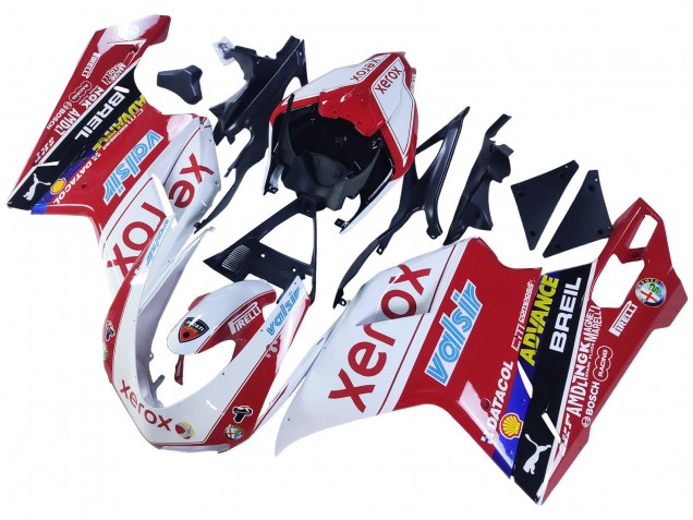 Comprare Carena Moto Ducati 848/1098/1198 2007-2014 - Bianco Rosso Nero Lucido Valsir Xerox