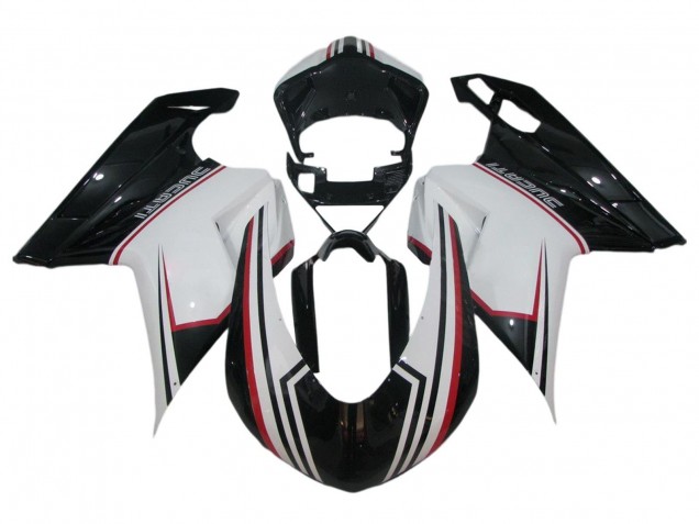 Comprare Kit Carena Moto ABS Ducati 848/1098/1198 2007-2014 - Bianco Rosso Nero Lucido