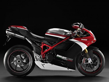 Comprare Carena Moto Ducati 848/1098/1198 2007-2014 - Bianco Rosso Nero Lucido