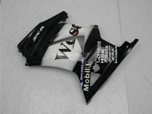 Comprare Carena Moto Kawasaki EX250 2008-2012 - Nero Lucido Bianco West