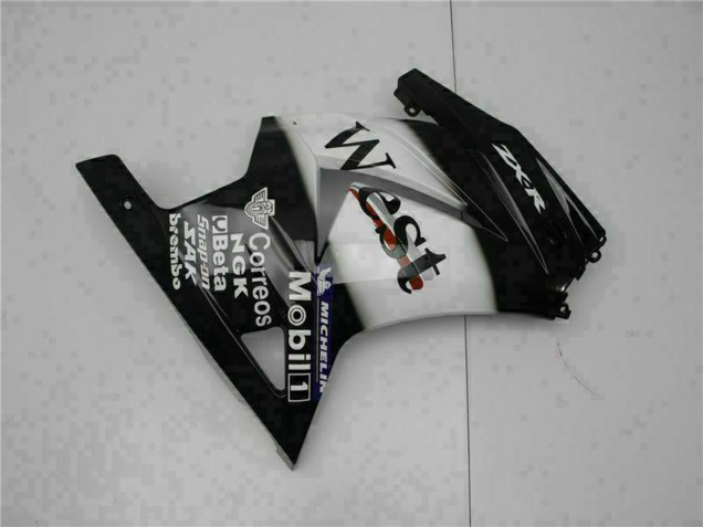 Comprare Carena Moto Kawasaki EX250 2008-2012 - Nero Lucido Bianco West