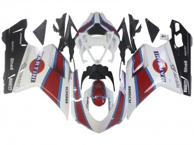 Comprare Carena Moto Ducati 1098 2007-2014 - Bianco Rosso Blu Nero Lucido Martini