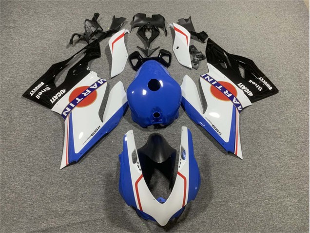Comprare Carena Moto Ducati Panigale 899/1199 2011-2014 - Bianco Blu Nero Lucido Martini