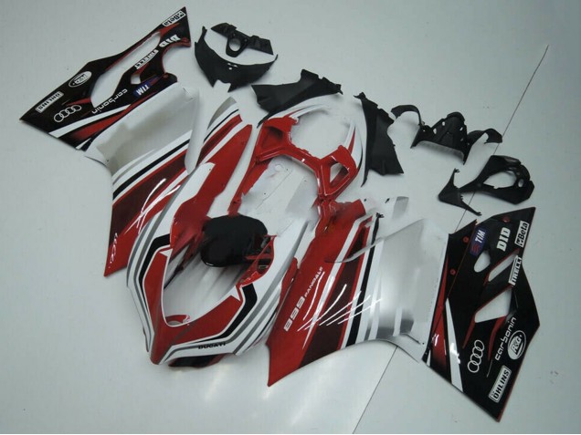 Comprare Carena Moto Ducati Panigale 899 2011-2014 - Bianco Rosso Nero Lucido