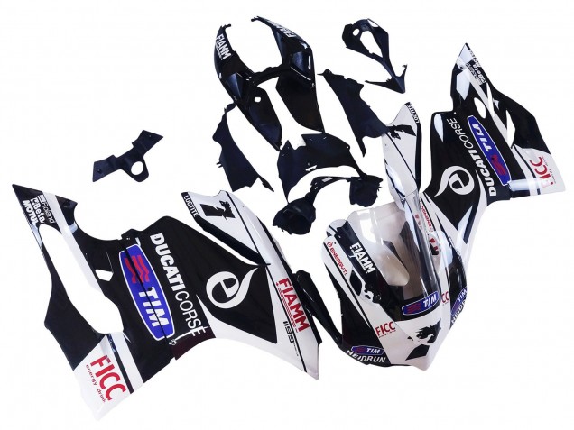 Comprare Carena Moto Ducati Panigale 899/1199 2011-2014 - Bianco Nero Blu Fiamm Ficc 7