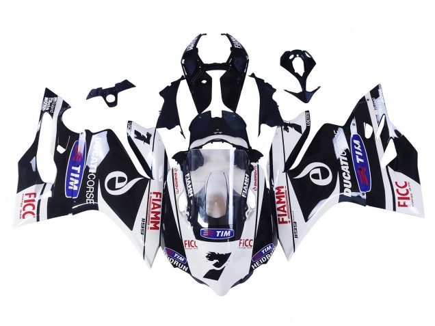 Comprare Carena Moto Ducati Panigale 899/1199 2011-2014 - Bianco Nero Blu Fiamm Ficc 7
