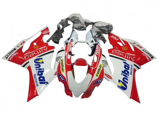 Comprare Carena Moto Ducati Panigale 899/1199 2011-2014 - Bianco Rosso Blu Valsir Fiamm