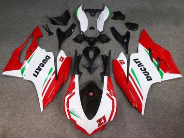 Comprare Carena Moto Ducati 959/1299 2015-2020 - Bianco Rosso Verde Nero Lucido 21